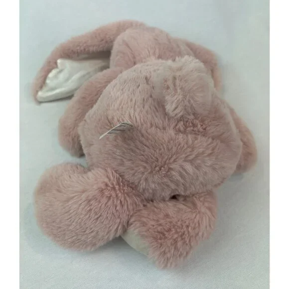 Smart Create Imagine Pink Plush Bunny Baby Rattle Embroidered Eyes Satin Ears - Picture 8 of 9